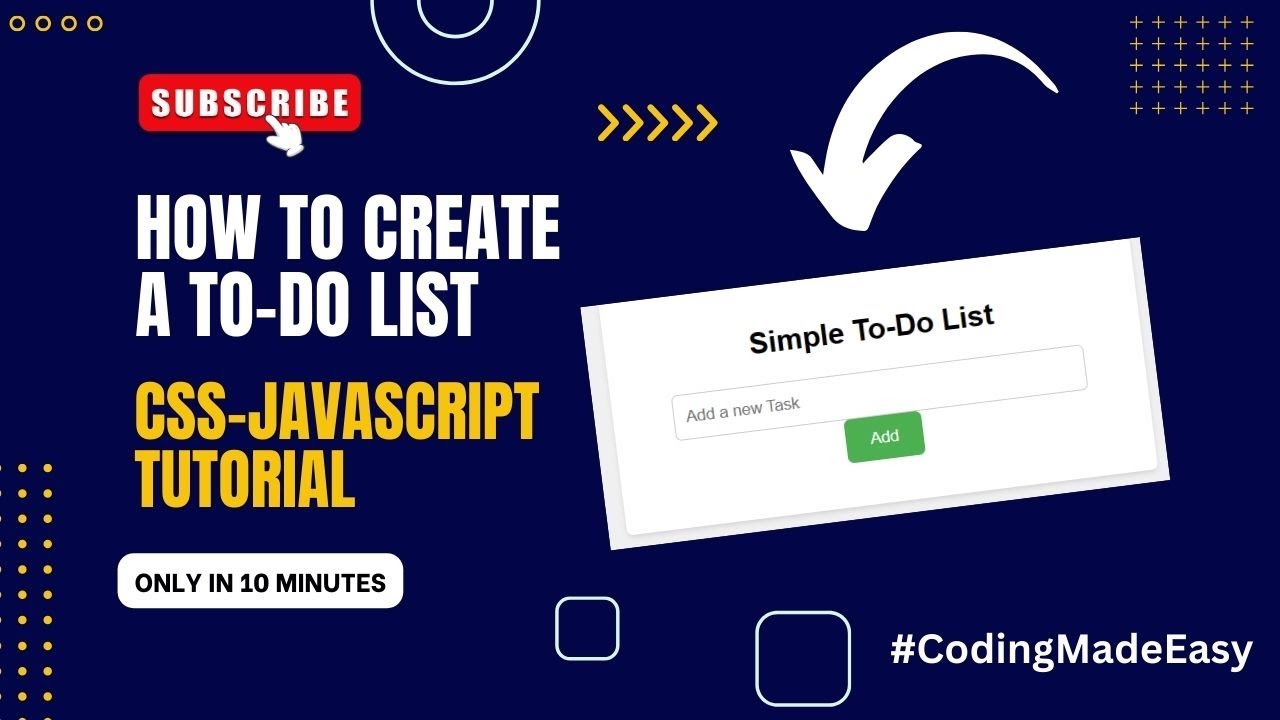CSS JavaScript Tutorial | CSS is Wonderful! How To Create A To Do List with JavaScript | Coding