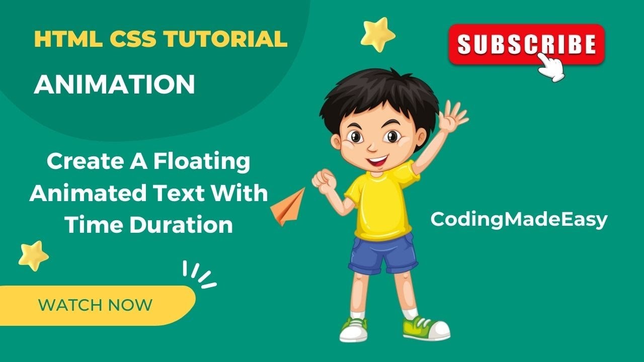 HTML CSS Tutorial | Animated Floating Text | Easy Explanation | JS ...
