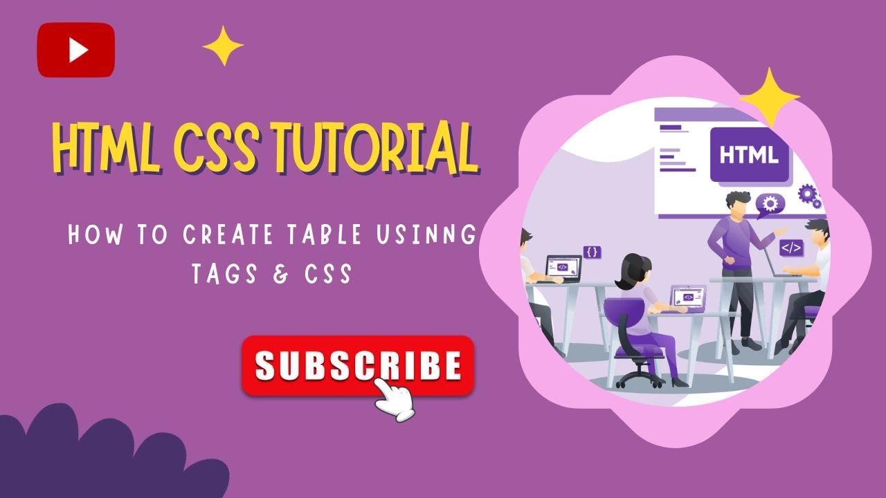 Create Table with HTML | HTML Tags | HTML Tutorial for Beginners | HTML | CSS for Beginners | CSS