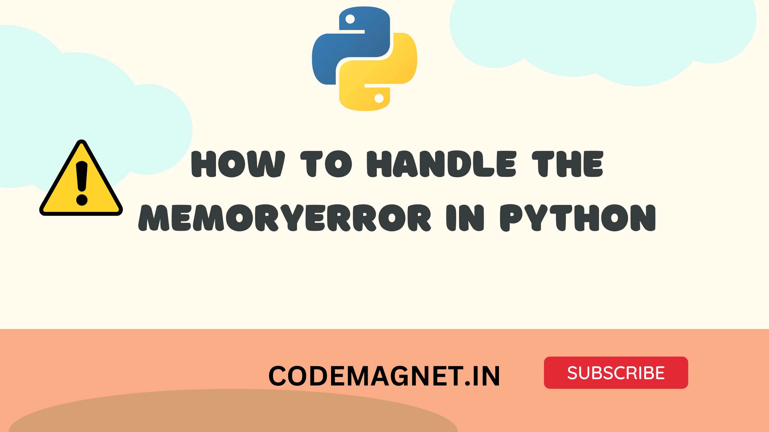 How to Handle the MemoryError in Python