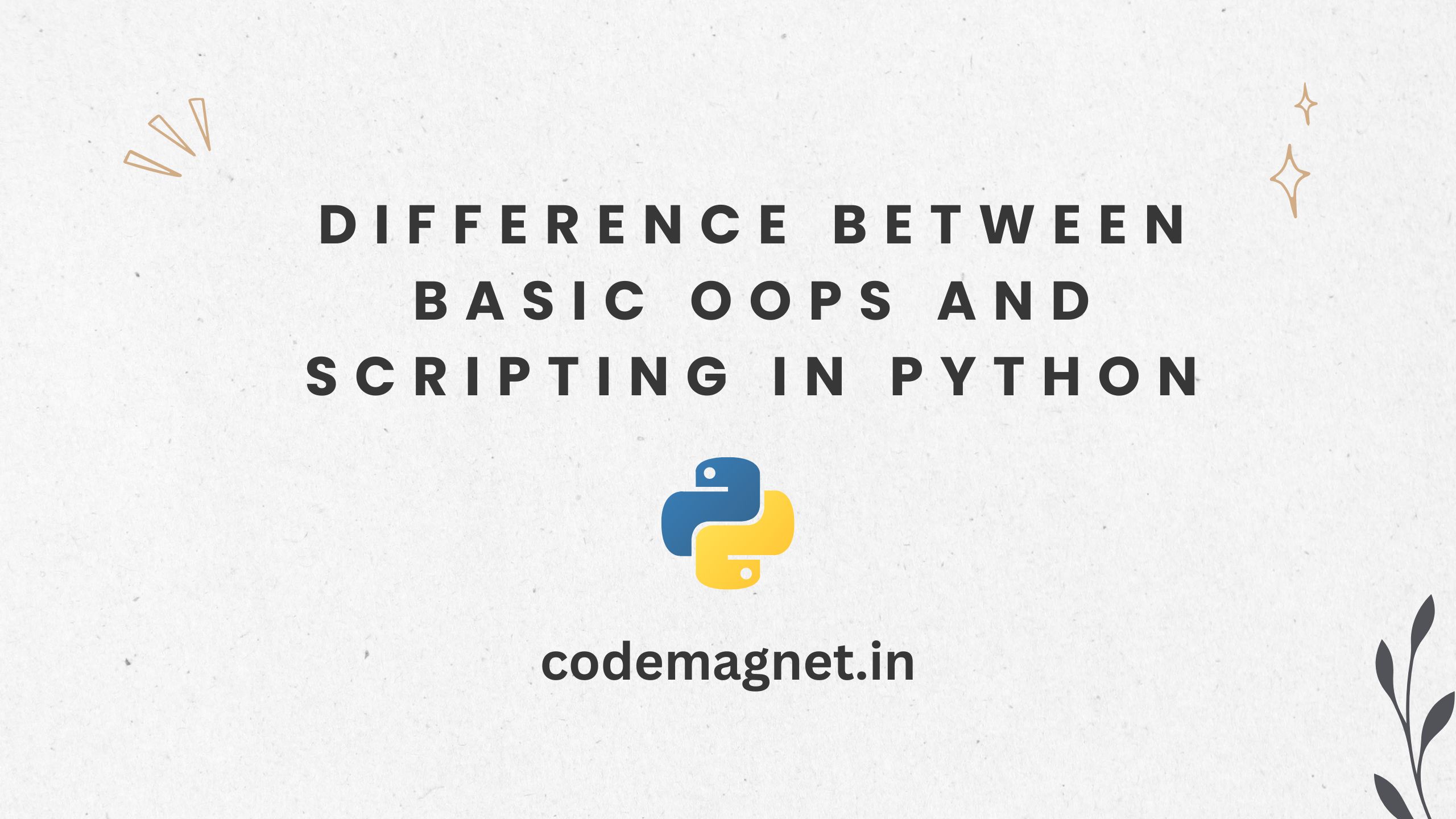 Difference between Basic OOPs and Scripting in Python